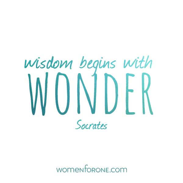Wisdom begins with wonder. - Socrates