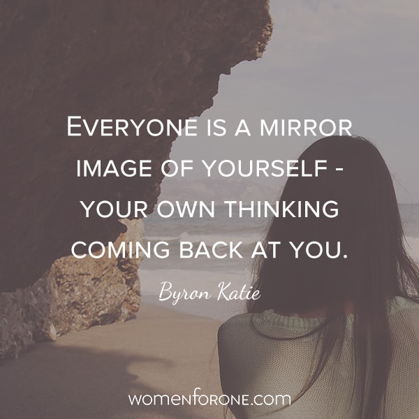 Everyone is a mirror image of yourself—your own thinking coming back at you. - Byron Katie