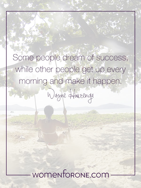 Some people dream of success, while other people get up every morning and make it happen. Wayne Huizenga