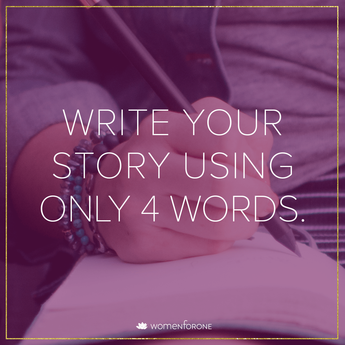 Write your story using only 4 words.