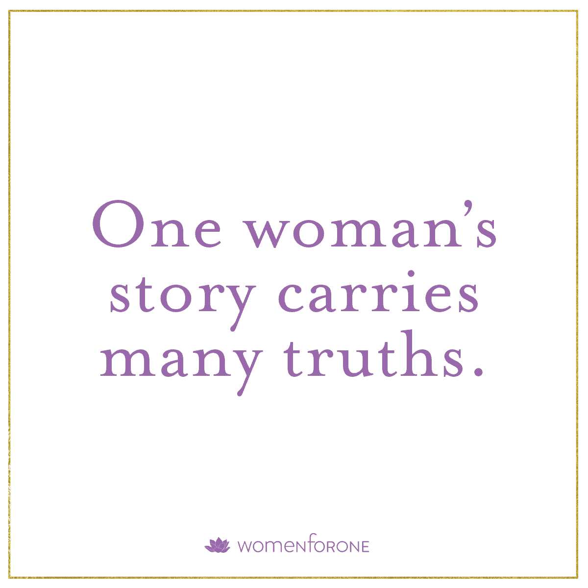 One woman's story carries multiple truths.